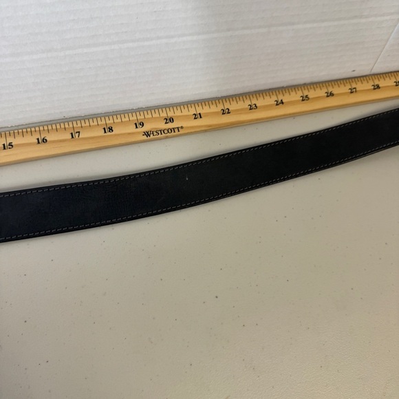 Modern Men's Rustic Genuine Black Leather Belt Size 34 - Picture 5 of 13